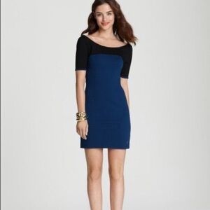 Juicy Couture Midnight Sea Blue/Black Color Block Dress Size XL